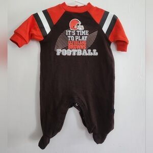 NFL Cleveland Browns Infant One Piece Romper Size 0-3 Months